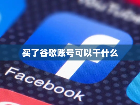 买了谷歌账号可以干什么