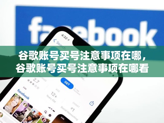 谷歌账号买号注意事项在哪，谷歌账号买号注意事项在哪看
