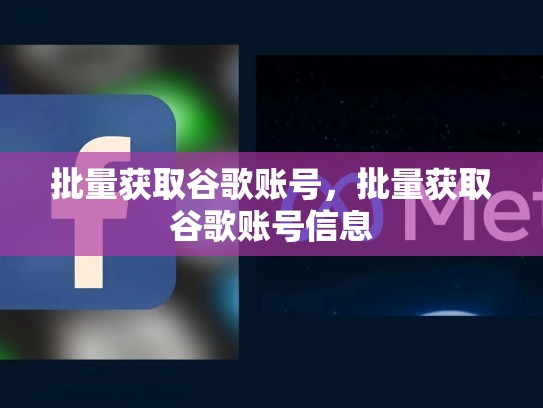 批量获取谷歌账号，批量获取谷歌账号信息