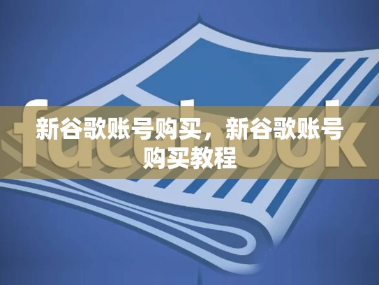 新谷歌账号购买,新谷歌账号购买教程