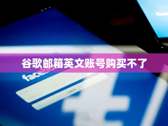 谷歌邮箱英文账号购买不了