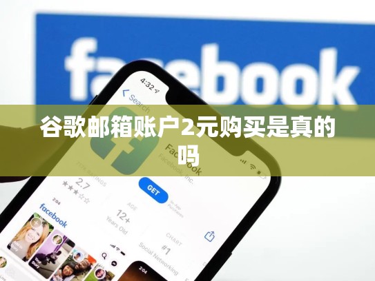 谷歌邮箱账户2元购买是真的吗